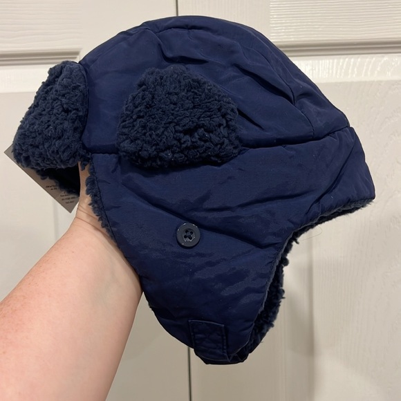 baby GAP Toddler Snow Trapper Hat Navy Blue Size S/M, 2-3 years old - Picture 3 of 7